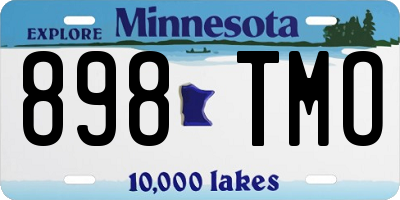 MN license plate 898TMO