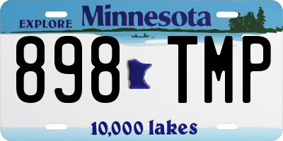 MN license plate 898TMP