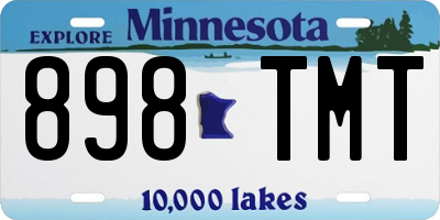 MN license plate 898TMT