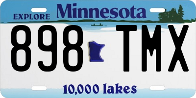 MN license plate 898TMX