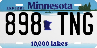 MN license plate 898TNG