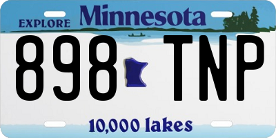 MN license plate 898TNP