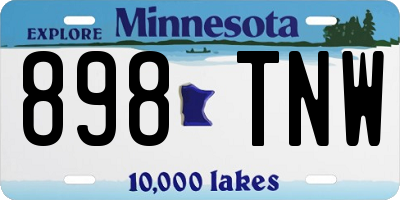 MN license plate 898TNW