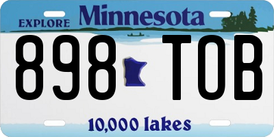MN license plate 898TOB