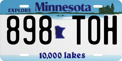 MN license plate 898TOH
