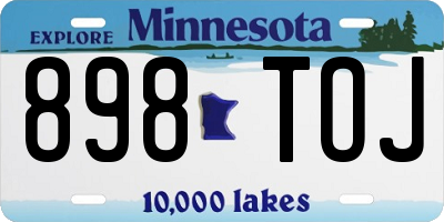 MN license plate 898TOJ