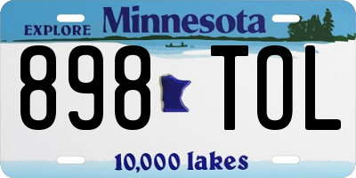 MN license plate 898TOL