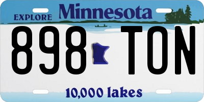 MN license plate 898TON