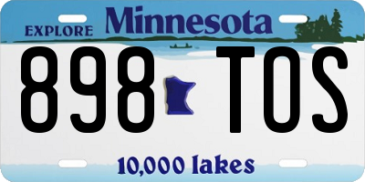 MN license plate 898TOS