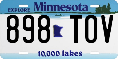 MN license plate 898TOV