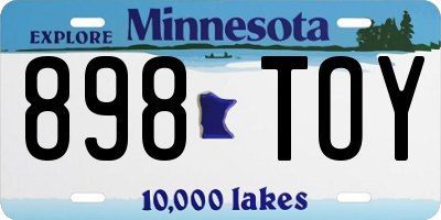MN license plate 898TOY