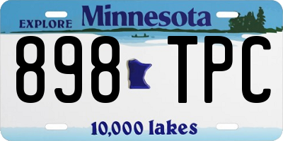 MN license plate 898TPC