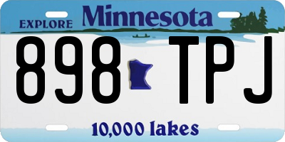 MN license plate 898TPJ