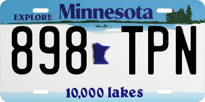 MN license plate 898TPN