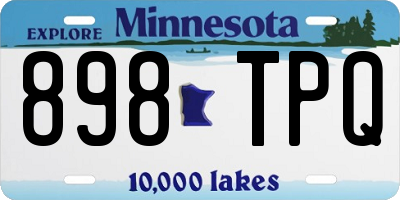 MN license plate 898TPQ