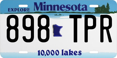 MN license plate 898TPR