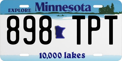 MN license plate 898TPT