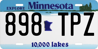 MN license plate 898TPZ