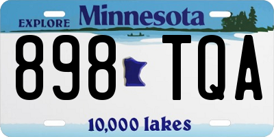 MN license plate 898TQA