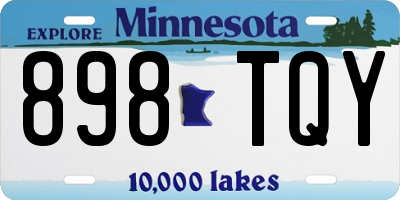 MN license plate 898TQY