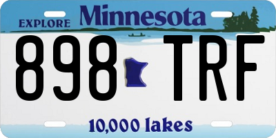 MN license plate 898TRF