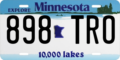 MN license plate 898TRO
