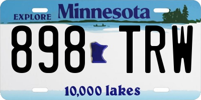 MN license plate 898TRW