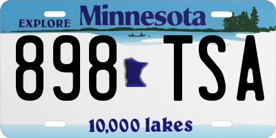 MN license plate 898TSA