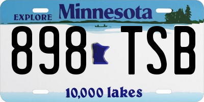 MN license plate 898TSB