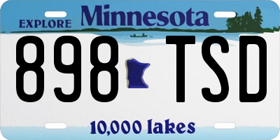 MN license plate 898TSD