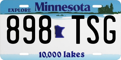 MN license plate 898TSG