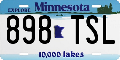 MN license plate 898TSL