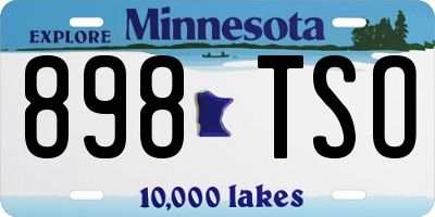 MN license plate 898TSO