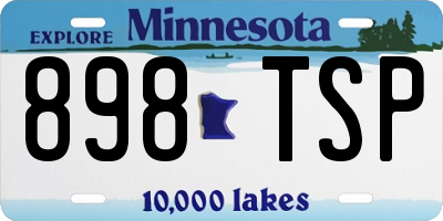 MN license plate 898TSP