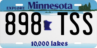 MN license plate 898TSS