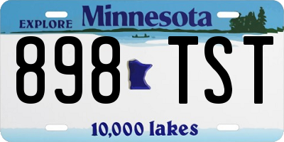 MN license plate 898TST