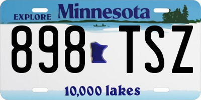MN license plate 898TSZ