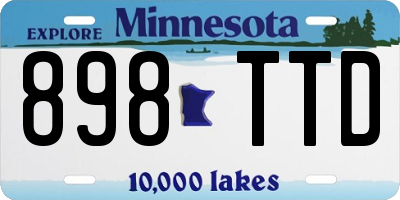 MN license plate 898TTD