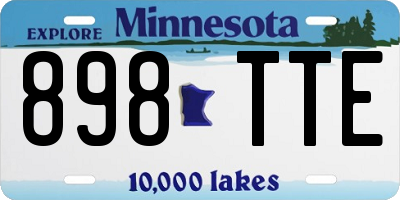 MN license plate 898TTE