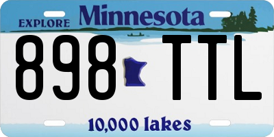 MN license plate 898TTL