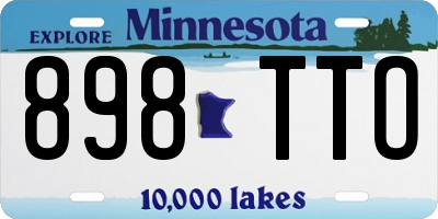MN license plate 898TTO