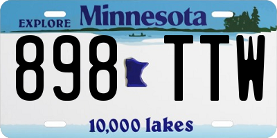 MN license plate 898TTW