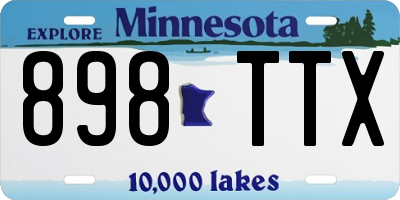 MN license plate 898TTX