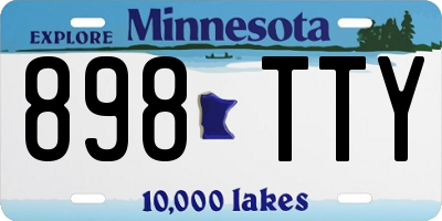 MN license plate 898TTY