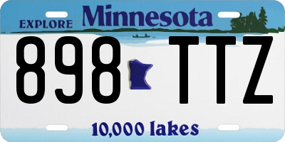 MN license plate 898TTZ