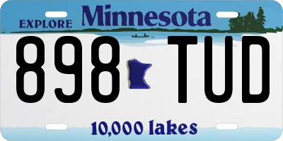 MN license plate 898TUD