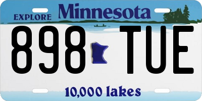 MN license plate 898TUE