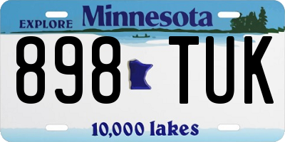 MN license plate 898TUK