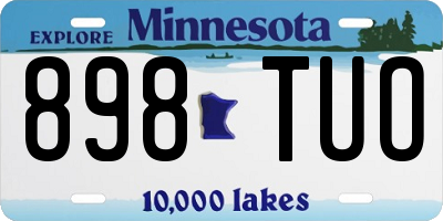 MN license plate 898TUO