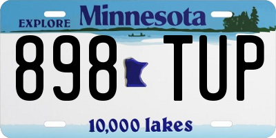 MN license plate 898TUP